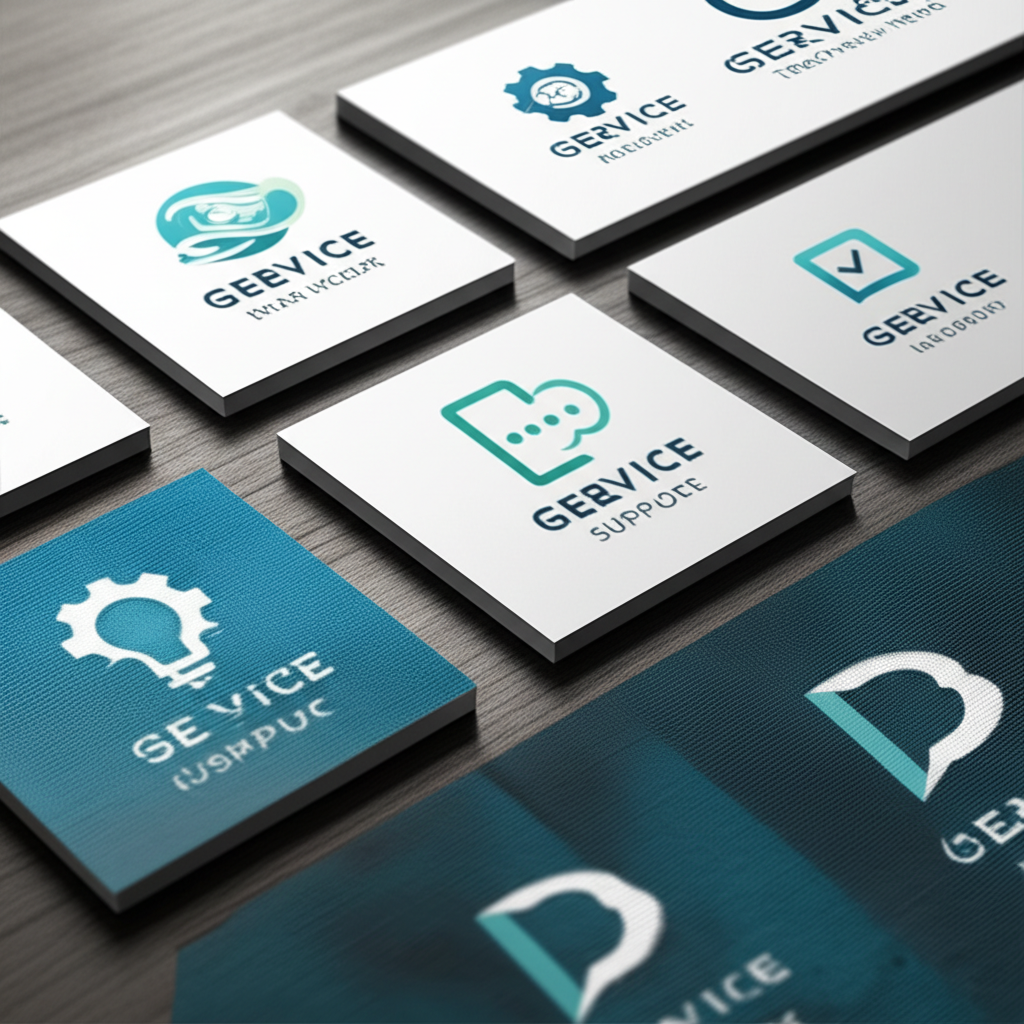 Logo & mockups ikon – neon glass stil